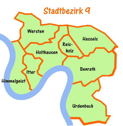 Stadtbezirke Dusseldorf Karte Ubersicht Albersmann Immobilien Sachverstandigenburo Immobilienmakler